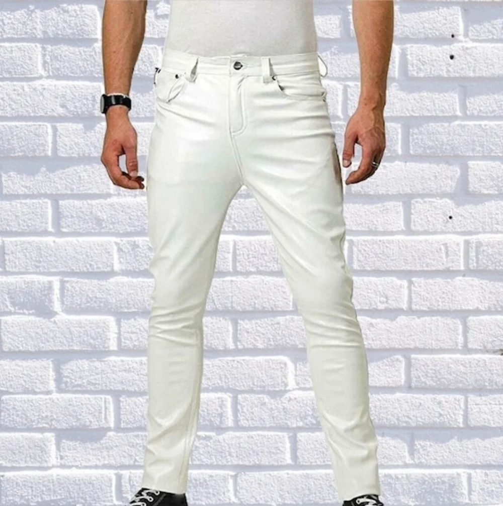 Ron Tomson Waist 30" White leather pants - Picture 6 of 12